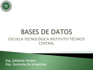 BASES DE DATOS