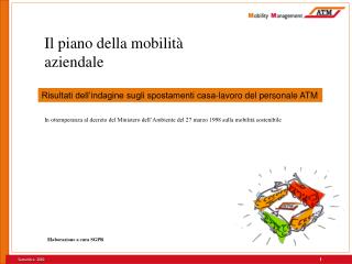 Il piano della mobilità aziendale
