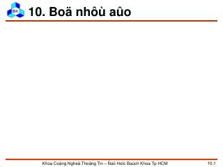 10. Boä nhôù aûo