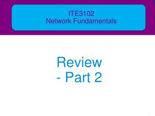 ITE3102 Network Fundamentals