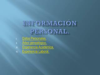 Información Personal.