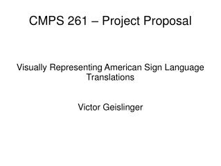 CMPS 261 – Project Proposal