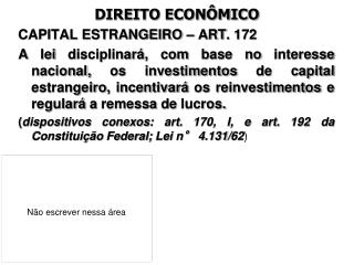 DIREITO ECONÔMICO