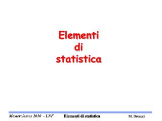 Elementi di statistica