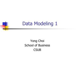 Data Modeling 1