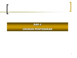 BAB 4 UKURAN PENYEBARAN