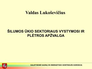 ŠILUMOS ŪKIO SEKTORIAUS VYSTYMOSI IR PLĖTROS APŽVALGA