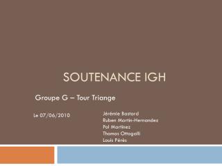 Soutenance IGH