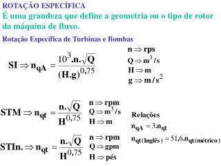 ROTAÇÃO ESPECÍFICA