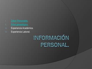 Información Personal.