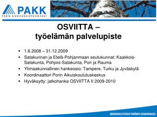 OSVIITTA – työelämän palvelupiste