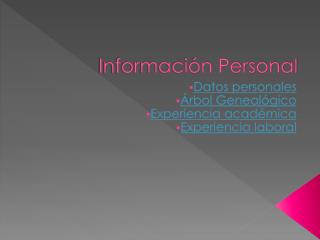 Información Personal