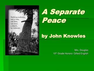 A Separate Peace by John Knowles