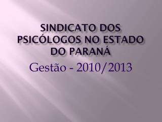 Sindicato dos psicólogos no estado do paraná