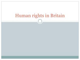 Human rights in Britain