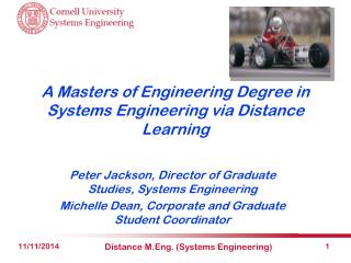 A Masters of Engineering Degree in Systems Engineering via Distance Learning