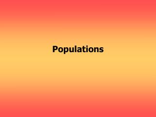 Populations