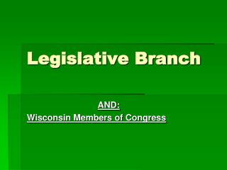 Legislative Branch