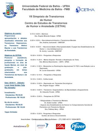 Universidade Federal da Bahia – UFBA Faculdade de Medicina da Bahia - FMB