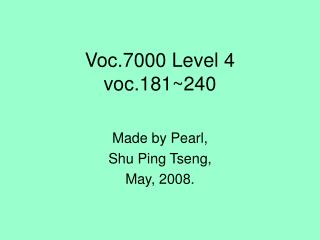 Voc.7000 Level 4 voc.181~240