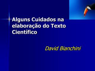 Alguns Cuidados na elaboração do Texto Científico