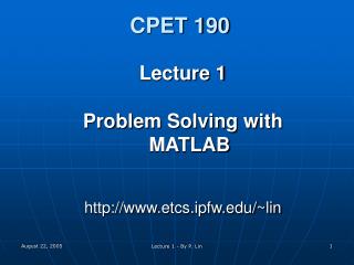 CPET 190