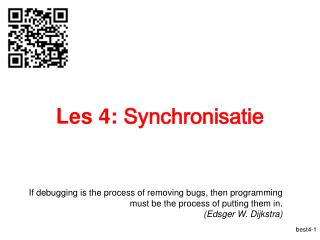 Les 4: Synchronisatie