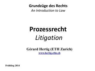 Prozessrecht Litigation