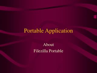 Portable Application