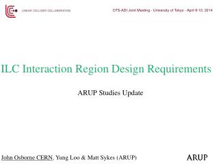 ILC Interaction Region Design Requirements