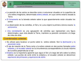 Los astros en el firmamento