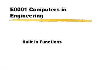 E0001 Computers in Engineering