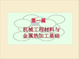 第一篇 机械工程材料与 金属热加工基础