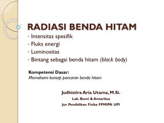 RADIASI BENDA HITAM
