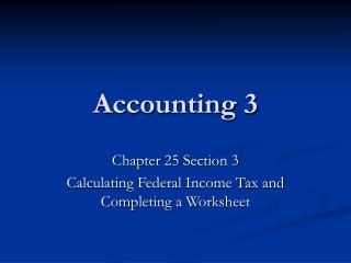 Accounting 3