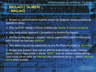 BROJAČI I TAJMERI - BROJAČI