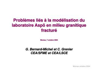 Bloque modélisé : 3 niveaux d’hétérogénéité