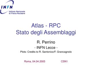 Atlas - RPC Stato degli Assemblaggi