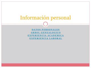 Información personal