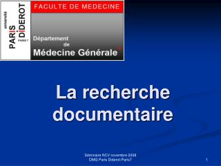 La recherche documentaire