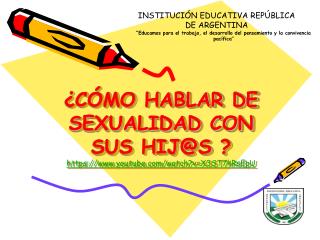 ¿CÓMO HABLAR DE SEXUALIDAD CON SUS HIJ@S ? https:// youtube/watch?v=X3ST7kRsEpU