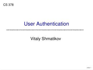 User Authentication