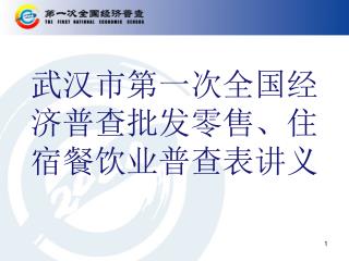 武汉市第一次全国经济普查批发零售、住宿餐饮业普查表讲义
