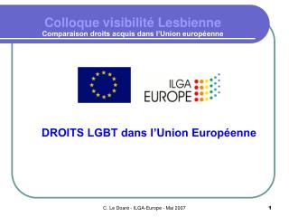 Colloque visibilité Lesbienne Comparaison droits acquis dans l’Union européenne