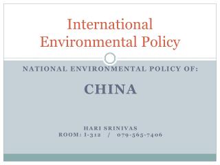 International Environmental Policy