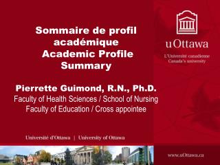 Enseignement / Teaching