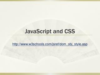 JavaScript and CSS