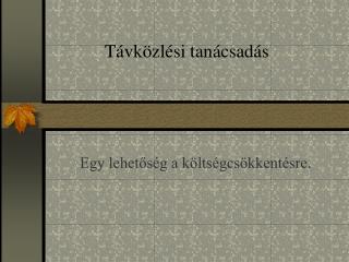 Távközlési tanácsadás