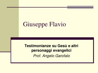 Giuseppe Flavio