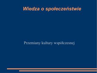 Wiedza o społeczeństwie